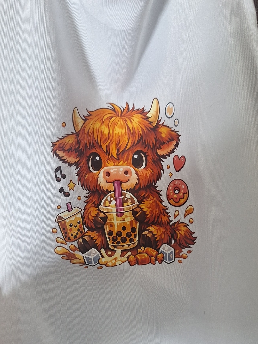 Handpressed  Highland Cow Apron